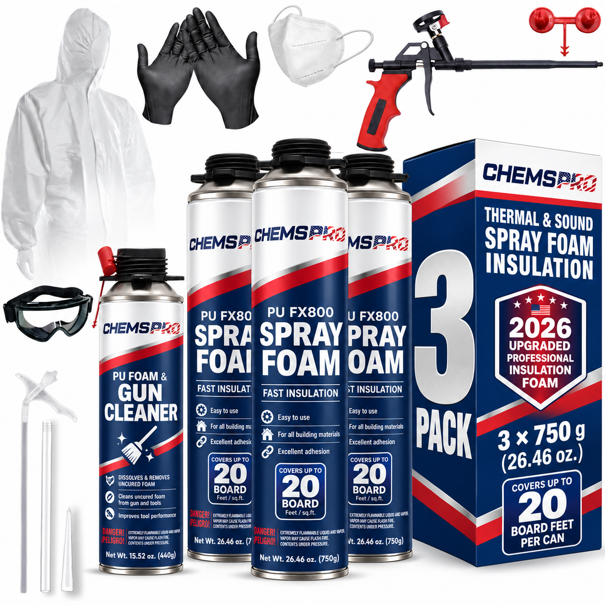 CHEMSPRO Spray Foam Insulation Kit