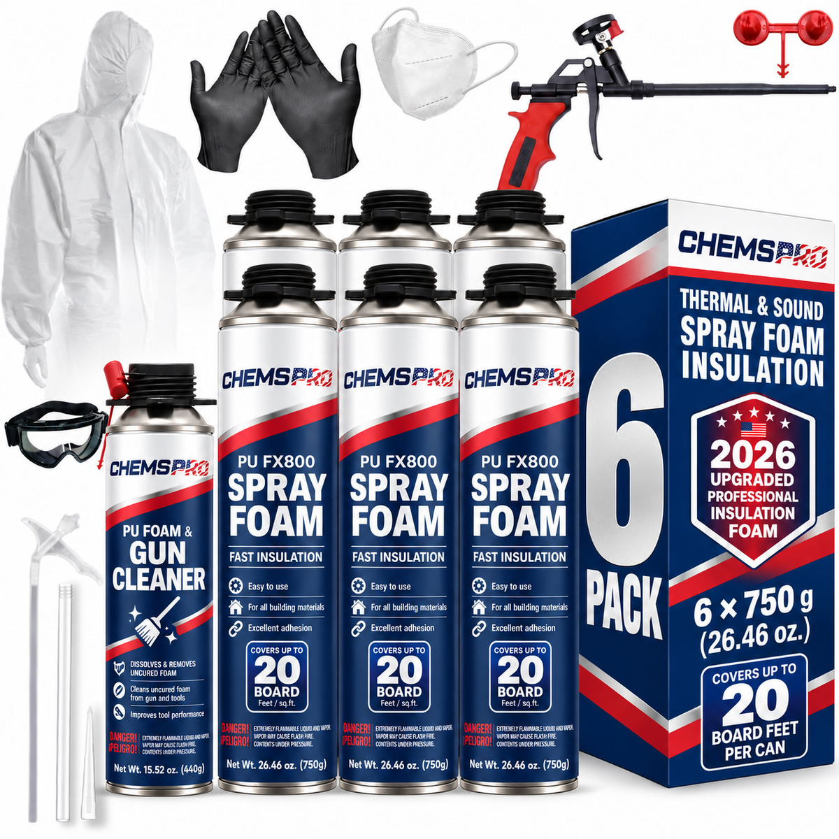 CHEMSPRO Spray Foam Insulation Kit