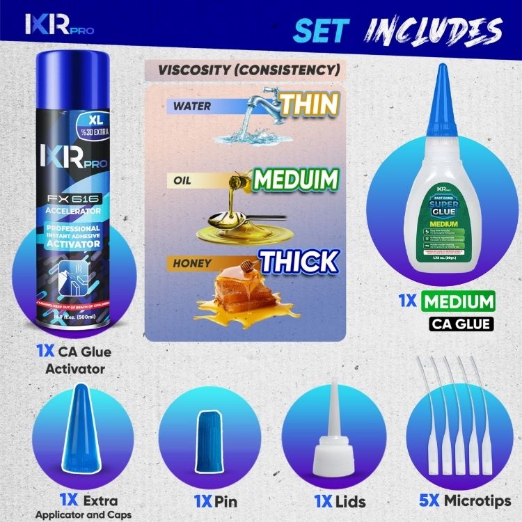 CA Glue Medium Viscosity and Activator