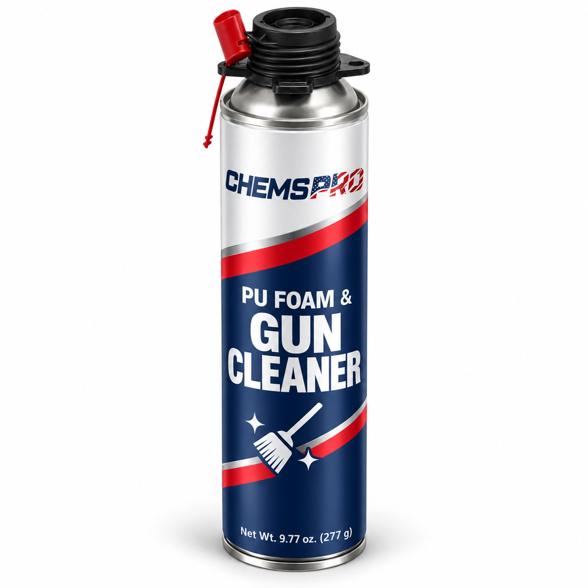 CHEMSPRO 277 g gun cleaner can with attached red spray nozzle