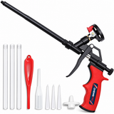 CHEMSPRO spray foam gun with included extension tubes and applicator attachments